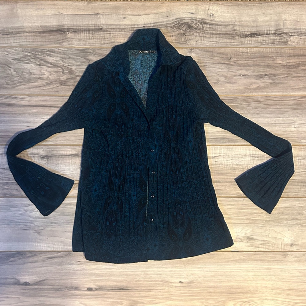 Pleated button up
